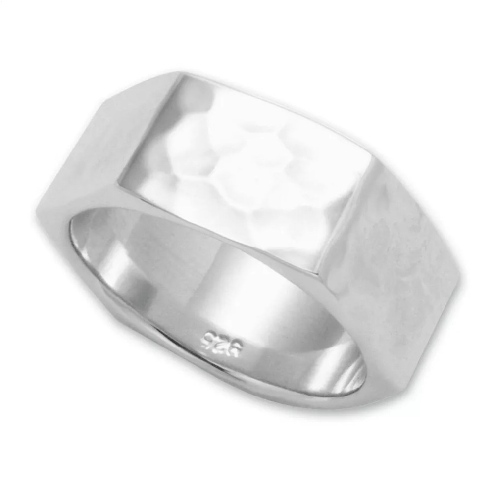Wild Things 925 Silver Textured Ring size 13